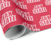 Papier Cadeau Logo d'état de Jacksonville State University JAX S (Coin rond)