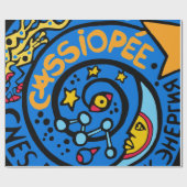 Papier Cadeau Logo du patch de mission Mir-Cassiopee (Plat)