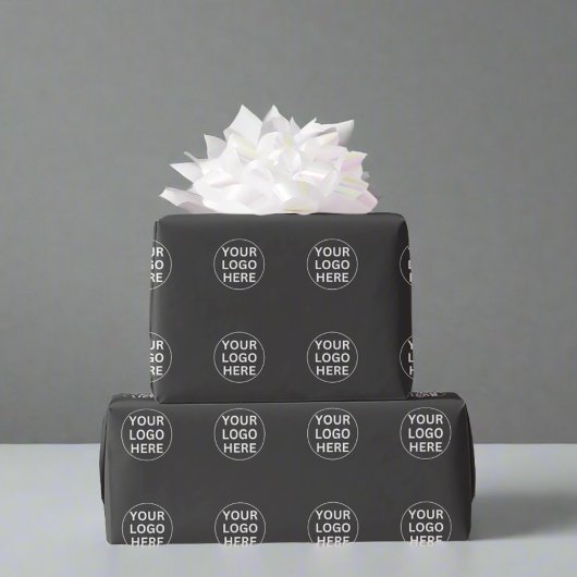 Papier Cadeau Logo gris l Cadeaux de marque d'entreprise