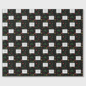 Papier Cadeau Logo Marqué Festive Holiday Business Company (Plat)