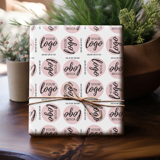 Papier Cadeau Logo Office de base avec texte sur une ligne