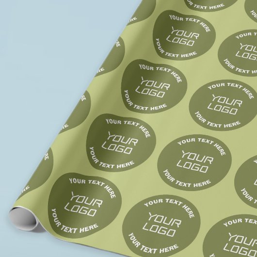 Papier Cadeau Logo ou conception téléchargé et texte modifiable