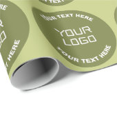 Papier Cadeau Logo ou conception téléchargé et texte modifiable (Coin rond)