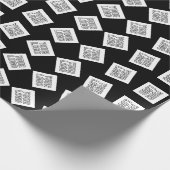 Papier Cadeau Logo ou motif d'image unique | Noir (modifiable) (Coin)
