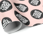 Papier Cadeau Logo personnalisé entreprise marque cadeaux d'affa (Coin rond)