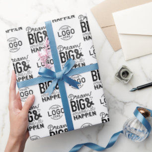 Papier Cadeau Logo Personnalisé Motivational Dream Big Business