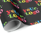 Papier Cadeau Logo personnalisé simple et élégant (Coin rond)