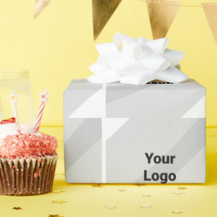 Papier Cadeau Logo personnalisé simple et élégant ici compagnie 