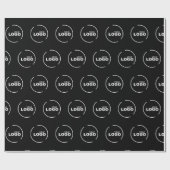 Papier Cadeau Logo professionnel moderne pour entreprise Noir (Plat)