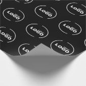 Papier Cadeau Logo professionnel moderne pour entreprise Noir (Coin)