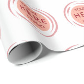 Papier Cadeau Logo promotionnel personnalisé Marqué blanc (Coin rond)