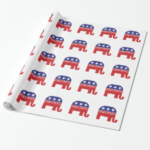 Papier Cadeau Logo républicain d'éléphant