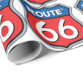 Papier Cadeau Logo Route 66 (Coin rond)