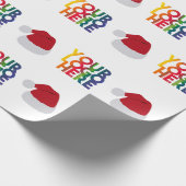 Papier Cadeau Logo Simple Entreprise Noël Chapeau de Père Noël (Coin)