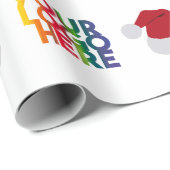 Papier Cadeau Logo Simple Entreprise Noël Chapeau de Père Noël (Coin rond)