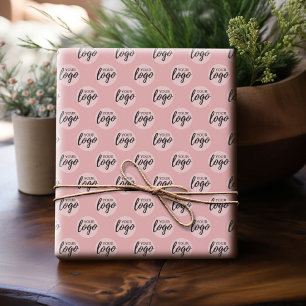 Papier Cadeau Logo simple pour entreprise de bureau - Rose rose