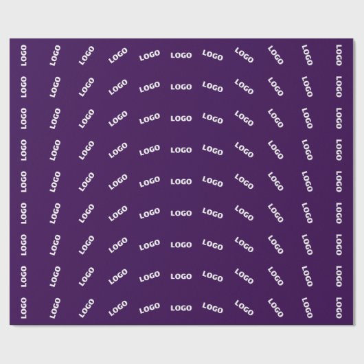 Papier Cadeau Logo unique ou modèle d'image téléchargée | Violet (Plat)