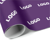 Papier Cadeau Logo Unique ou Motif d'Image Téléchargée | Violet (Coin rond)