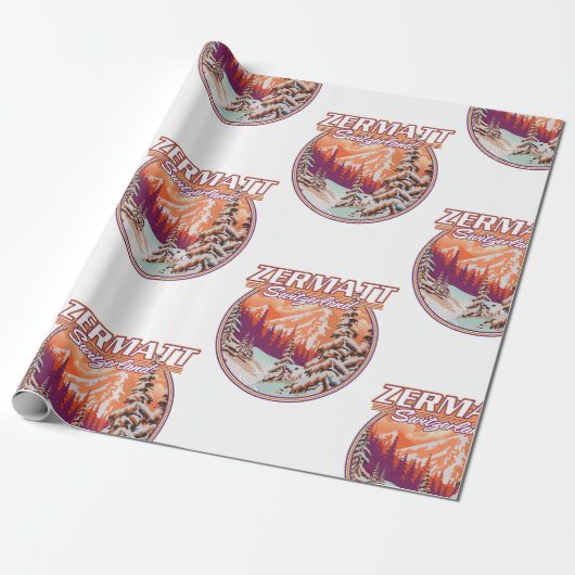 Papier Cadeau logo Zermatt suisse (Déroulé)