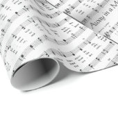 Papier Cadeau Loin dans un maître Noël Partition de musique (Coin rond)