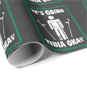 Papier Cadeau L'ok de tibia de jambe cassée obtiennent bientôt (Coin rond)