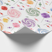 Papier Cadeau Lollipop Bonbon Motif Papier d'enveloppement color (Coin)