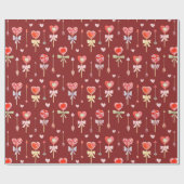 Papier Cadeau Lollipopes Et Flèches (Plat)