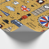 Papier Cadeau London Doodles (Coin)