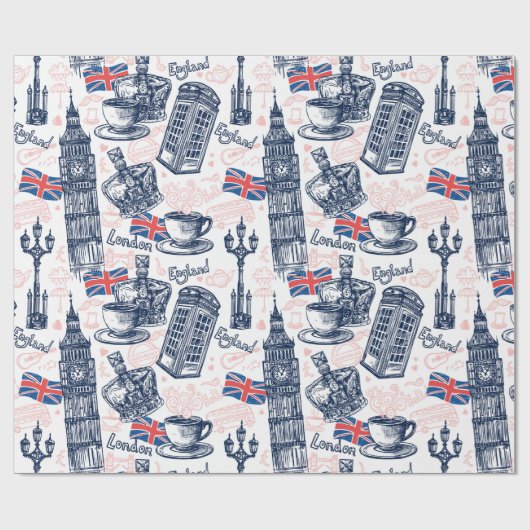 Papier Cadeau Londres (Plat)