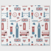 Papier Cadeau Londres Angleterre Big Ben English Drapeau Garde d (Plat)