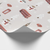 Papier Cadeau Londres Angleterre British Christmas Wrapper Paper (Coin)
