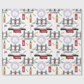Papier Cadeau Londres Angleterre Queens Guard Motif anglais Wrap (Plat)