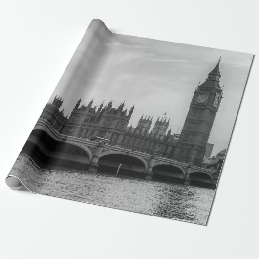 Papier Cadeau Londres Angleterre Royaume-Uni Parlement Royaume-U (Déroulé)