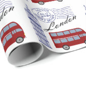 Papier Cadeau Londres Travel (Coin rond)