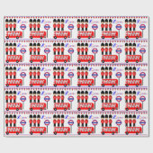 Papier Cadeau Londres UK Queens Guard Red Bus mignon Motif (Plat)