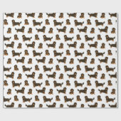Papier Cadeau Long Haired Dachshund (Plat)