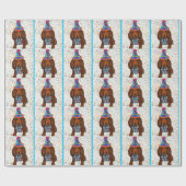 Papier Cadeau Long Haired Dachshund (Plat)