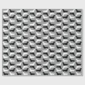 Papier Cadeau Long Haired Dachshund Motif de silhouettes (Plat)