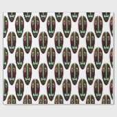 Papier Cadeau Long Tonnerre de Masque Tiki (Plat)