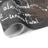 Papier Cadeau Longs mots anglais d'humeur de poésie d'affiche de (Coin rond)