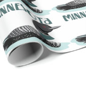 Papier Cadeau Loon du Minnesota (Coin rond)