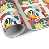 Papier Cadeau LOONEY TUNES™ DAFFY DUCK™ Vacances (Coin rond)