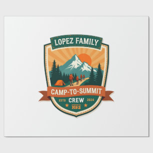 Papier Cadeau Lopez Family Camp-To-Summit Crew Vintage Randonnée