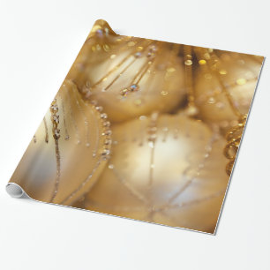 Papier Cadeau L'or brillant élégant de Noël ornemente la text