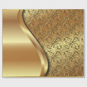 Papier Cadeau L'or de deux tons a plaqué la texture avec un (Plat)