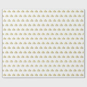 Papier Cadeau L'or de la bibliothèque en neige (Plat)