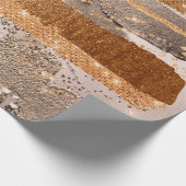 Papier Cadeau L'or du cuivre frappe la texture du glamour (Coin)