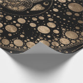 Papier Cadeau Lord Ganesha Gold et Black Dot Art (Coin)