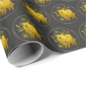 PAPIER CADEAU LORSQUE LES DRAGONS VOLENT CHOQUER (Coin rond)