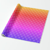 Papier Cadeau Losange bleu orange (Déroulé)